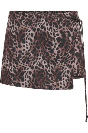 Monki Wrap Skjorts Bottoms Shorts Casual Shorts Brown