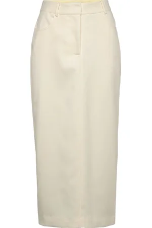 By Malina Asta Pencil Midi Skirt Designers Pencil Skirts Yellow