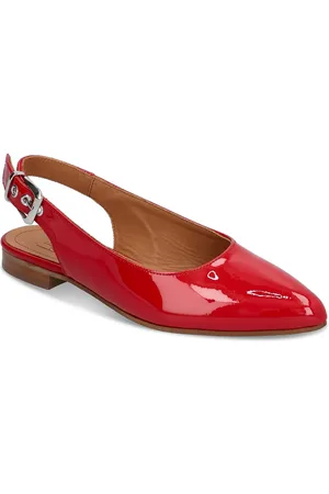 Billi Bi Sling Back Shoes Slingbacks Flat Slingbacks Red