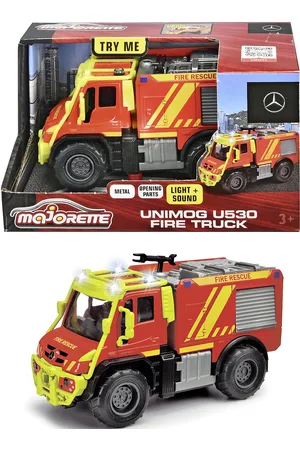Majorette Mercedes-Benz Unimog U530 Brandbil, 14 Cm Toys Toy Cars & Vehicles Toy Cars Fire Trucks Red