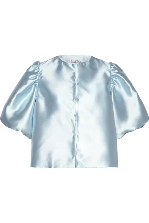 By Malina Cleo Blouse Designers Blouses Short-sleeved Blue