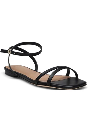 HUGO BOSS Charlize_Sandal10_Vc Shoes Sandals Flat Sandals Black
