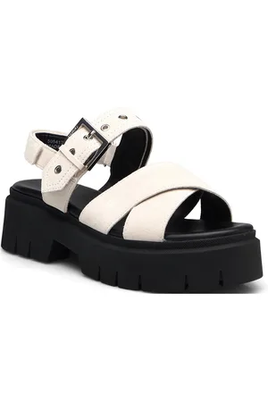 HUGO BOSS Kris_Sandal_Bksd Shoes Sandals Flat Sandals White