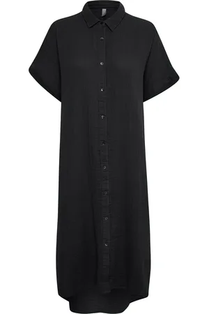 Culture Cuelina Kaftan Dress Polvipituinen Mekko Black