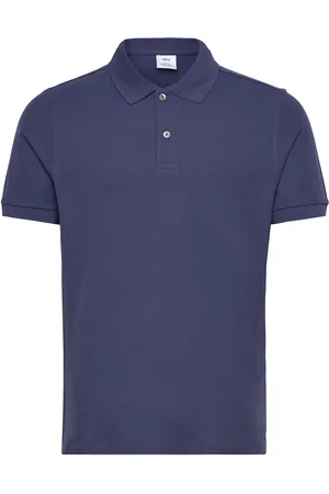 MANGO Regular-Fit Cotton Piqué Polo Shirt Tops Polos Short-sleeved Navy
