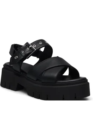 HUGO BOSS Kris_Sandal_Bkna Shoes Sandals Flat Sandals Black