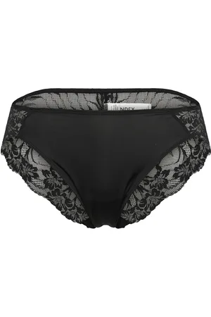 Lindex Nova Lace Bikini W Micro Front Alushousut Brief Tangat Black