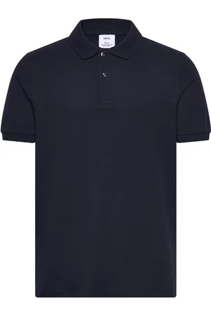 MANGO Regular-Fit Cotton Piqué Polo Shirt Tops Polos Short-sleeved Navy