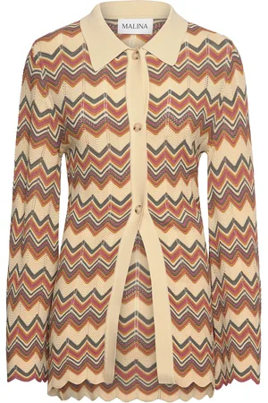 By Malina Linnea Fitted Knitted Cardigan Designers Knitwear Cardigans Multi/patterned