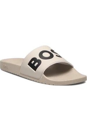 HUGO BOSS Aryeh_Slid_Npvlg Shoes Summer Shoes Sandals Pool Sliders Beige