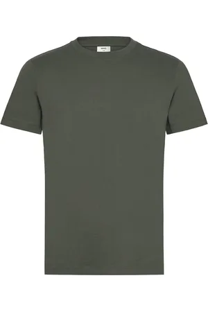 MANGO 100% Cotton Slim-Fit T-Shirt Tops T-shirts Short-sleeved Green
