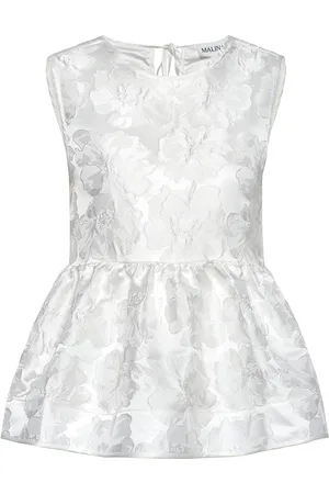 By Malina Gianna Over D Blouse Designers Party Tops White