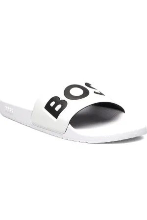 HUGO BOSS Aryeh_Slid_Npvlg Shoes Summer Shoes Sandals Pool Sliders White
