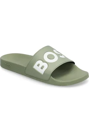 HUGO BOSS Aryeh_Slid_Npvlg Shoes Summer Shoes Sandals Pool Sliders Green