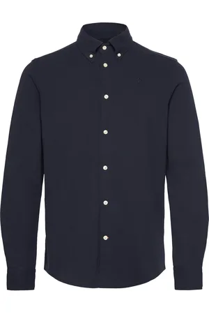 Morris Camden Piqué Shirt Designers Shirts Casual Shirts Navy