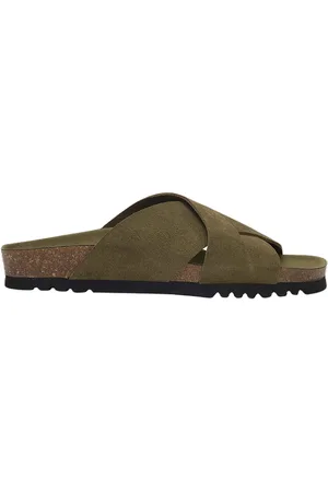 Scholl Sl Vivian Suede Khaki Matalapohjaiset Sandaalit Khaki Green