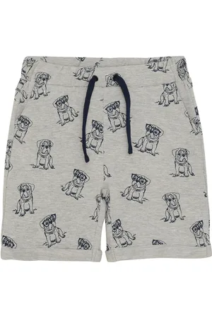 Minymo Shorts Aop Sweat Bottoms Shorts Sweat Shorts Grey