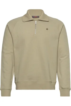 Morris Maryon Half Zip Sweatshirt Designers Sweat-shirts & Hoodies Sweat-shirts Green