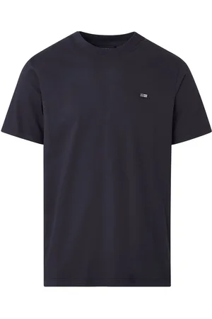 Lexington Max Classic Organic Cotton Tee Tops T-shirts Short-sleeved Navy