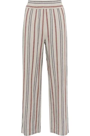 INWEAR Sannieiw Pulllon Pant Bottoms Trousers Linen Trousers Multi/patterned