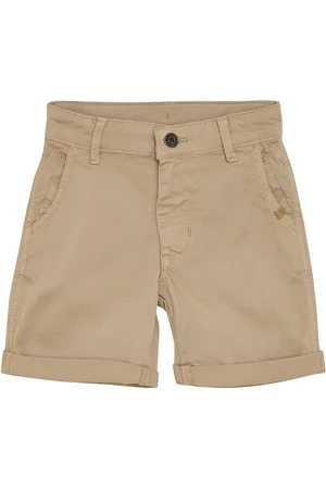 Minymo Shorts Twill Bottoms Shorts Beige