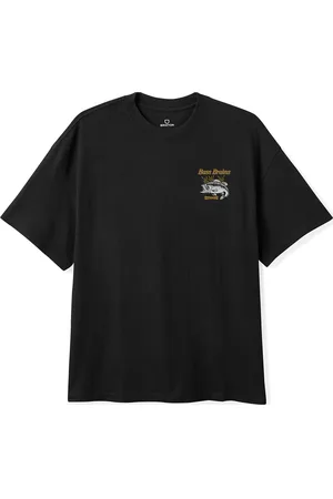 Brixton Bass Brains Ft S/S Stt Tops T-shirts Short-sleeved Black
