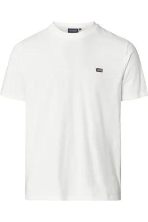 Lexington Max Classic Organic Cotton Tee Tops T-shirts Short-sleeved White