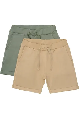 Minymo Shorts Sweat 2-Pack Bottoms Shorts Sweat Shorts Green