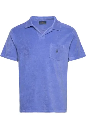 Ralph Lauren Custom Slim Fit Terry Polo Shirt Tops Polos Short-sleeved Blue