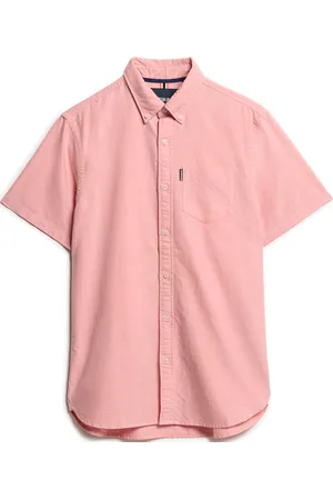 Superdry Oxford S/S Shirt Tops Shirts Short-sleeved Shirts Pink