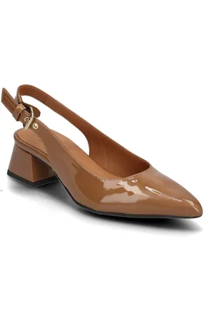 Billi Bi Sling Back Shoes Sling Backs Heeled Slingbacks Beige