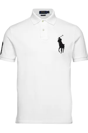 Ralph Lauren Custom Slim Fit Big Pony Mesh Polo Shirt Tops Polos Short-sleeved White