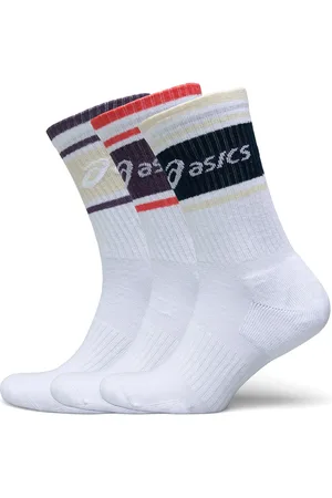 Asics 3 Pack Logo Crew Sock Sport Socks Regular Socks White