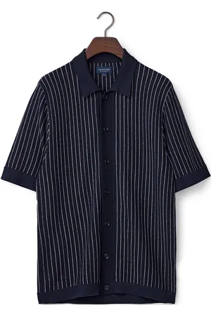 Lexington Shortsleeve Polo Cardigan Sweater Tops Shirts Casual Shirts Black