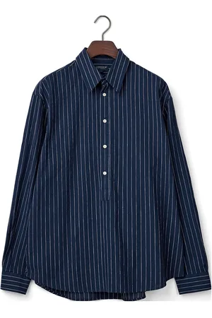 Lexington Loose Pinstriped Shirt Tops Shirts Casual Shirts Blue