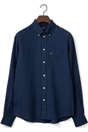 Lexington Casual Linen B.d Shirt Tops Shirts Linen Shirts Navy