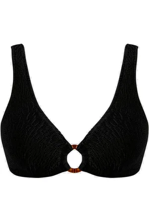 Understatement Ring Scoop Top Swimwear Bikinis Bikini Tops Triangle Bikinitops Black