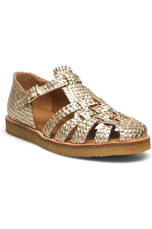 ANGULUS Sandals - Flat - Closed Toe Matalapohjaiset Sandaalit Gold