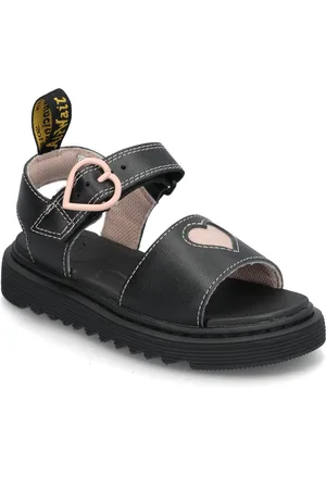 Dr. Martens Marlowe Hearts J Black+Powder Pink T Lamper+Nebula Glitter Shoes Summer Shoes Sandals Black