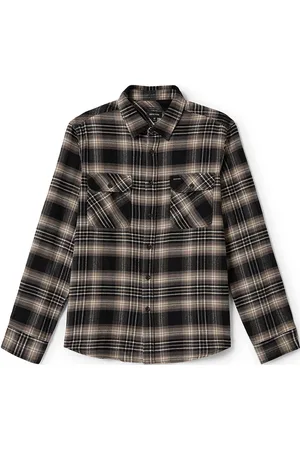Brixton Bowery L/S Flannel Tops Shirts Casual Black