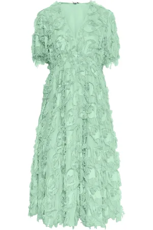 Y.A.S Pazylla 2/4 Midi Dress - Show Polvipituinen Mekko Green