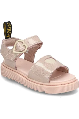 Dr. Martens Marlowe Hearts J Powder Pink+Cloud Cream Nebula Glitter+Classic Nappa Shoes Summer Shoes Sandals Pink