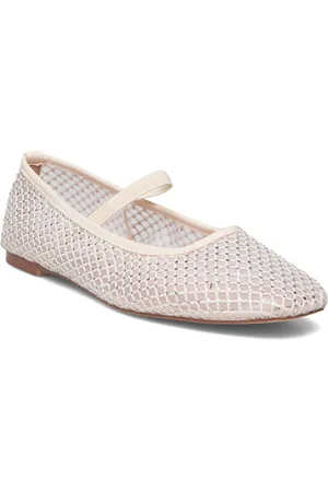 Bianco Bialilja Mesh Ballerina Ballerinat White