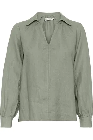 INWEAR Solinaiw Blouse Tops Blouses Long-sleeved Khaki Green