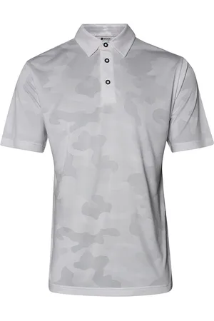 Backtee Mens Camou Polo Sport Men Sport Clothing Sport Tops Sport Polos Sport Short-sleeved Polos Grey