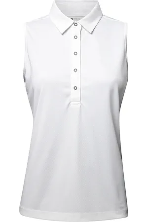 Backtee Ladies Performance Top Tops T-shirts & Tops Polos White