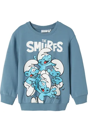 NAME IT Nmmfred Smurfs Nreg Sweat Unb Bfu Tops Sweat-shirts & Hoodies Sweat-shirts Blue