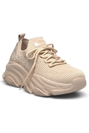 Bianco Biavegas Rhinest Sneaker Flyknit Shoes Sneakers Chunky Sneakers Beige