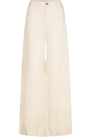 Part Two Ninnespw Pa Bottoms Trousers Wide Leg Cream