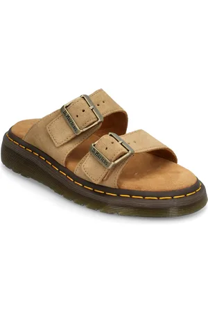 Dr. Martens Josef Dms Olive Bronx Suede Shoes Sandals Flat Sandals Beige